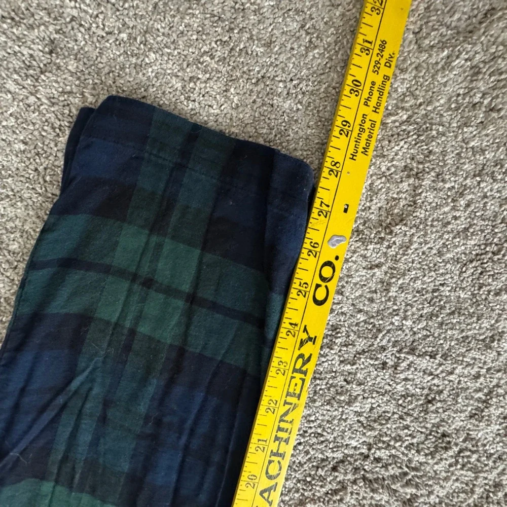 Polo Ralph Lauren Men Black Watch Plaid Pajama Pants Green Blue Medium Pony Logo